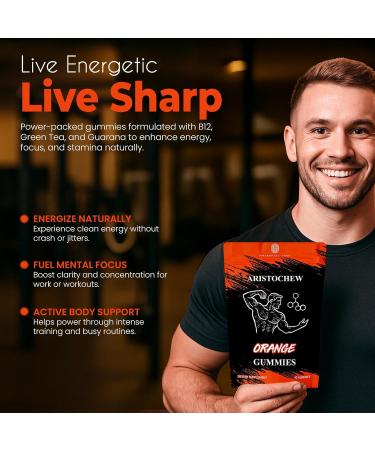 POWERHOUSE FACTORY Aristochew Multivitamins Gummies Supports Energy Gummy - 10 Count - Non-GMO Gluten-Free Vegetarian Orange Flavor - Buy Online on GoSupps.com
