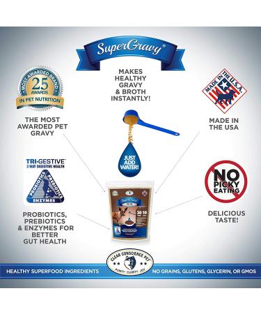 PawJus SuperGravy: Natural Dog Food Topper for Picky Eaters - Gluten & Grain Free - 30 Servings - Buy Online on GoSupps.com