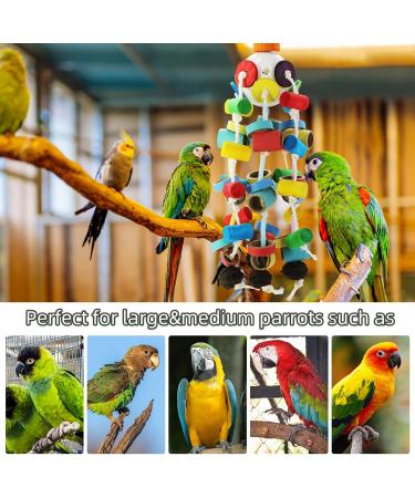 Buy Mymulike 15.7 Parrot Toys - Durable Wood Bird Chewing Toy for Cockatiel Finch Budgie & Amazon Parrots - International Shipping Available - Buy Online on GoSupps.com