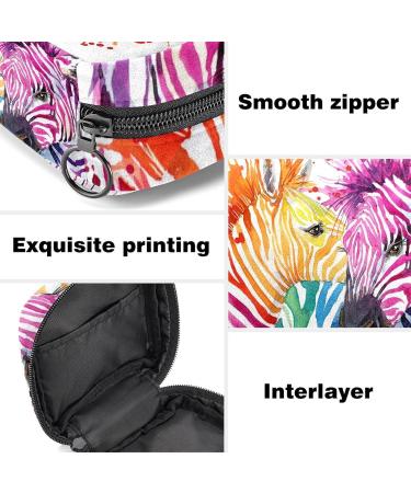 Funny Rainbow Zebra Napkin Storage Bag for Women | Portable Menstruation & First Period Solutions | Stylish Storage for Bandages & Towels - Buy Online on GoSupps.com