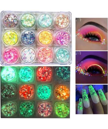  Derwrtup Glitter gel for the body glitter gel for the face 12 colors of long-lasting shimmering lotion Glitter gel for nails lips shimmering liquid eyeshadow  - Buy Online on GoSupps.com