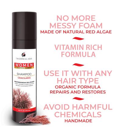 Buy Anti Hairloss Shampoo | All Natural Thickening & Volumizing Hair Care for Women | Algae Ointment for Receding Hairline & Dandruff - International Shipping - Buy Online on GoSupps.com