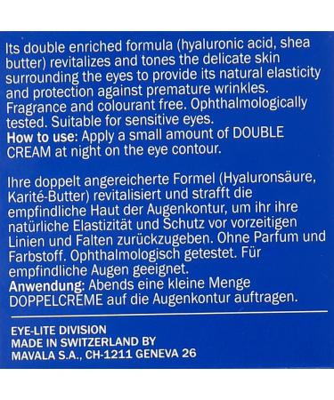 Mavala Eye-Lite Eye Contour Double Cream 0.5 oz - Revitalize and Brighten Your Eye Area - Buy Online on GoSupps.com