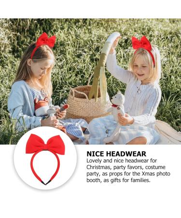Frcolor Girls Headband with Bow | Christmas Big Bow Headband in Red | Perfect Holiday Hair Accessory - Buy Online on GoSupps.com