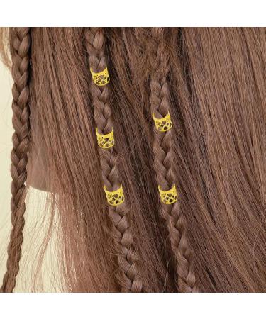 Cipszoely 50 Pieces Gold Hair Cuffs Girls Gold Hair Accessories Aluminum Dread Locks Anti-Rust Plating Braid Accessories Hair Jewelry Rings Clips Dreadlocks Accessories for Hiphop Fans - Buy Online on GoSupps.com