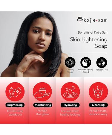 Kojie San Skin Brightening Soap - Original Kojic Acid for Dark Spots - 3 Bars 65g with Coconut & Tea Tree Oil - Buy Online on GoSupps.com