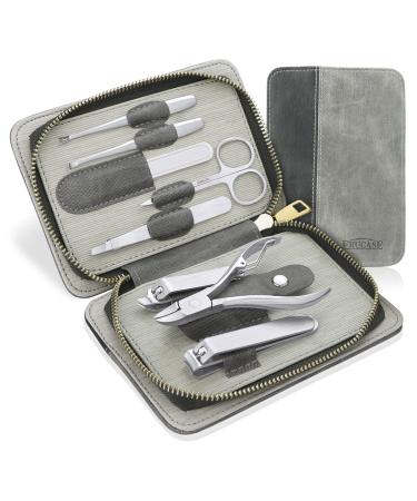 FRUCASE Manicure Set Pedicure Sets Nail Clipper Sets 8 in 1 Stainless Steel Professional Pedicure Kit with Delicate Travel Case