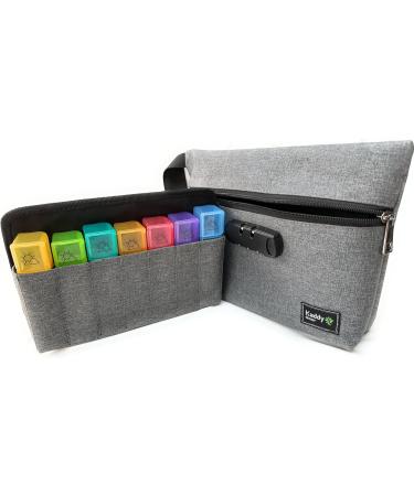 Shop Kaddy Weekly AM/PM Secure Pill Organizer - 7-Day Travel Box with 3-Digit Lock for Medications & Supplements - Buy Online on GoSupps.com