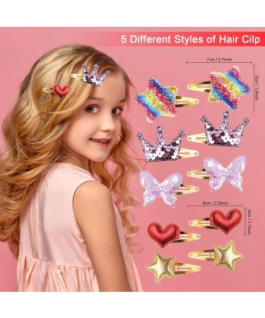20-Piece Hair Accessories Set for Girls - Hair Clips Hair Ties & Glitter Clips for Women & Children | Style 1 - Buy Online on GoSupps.com