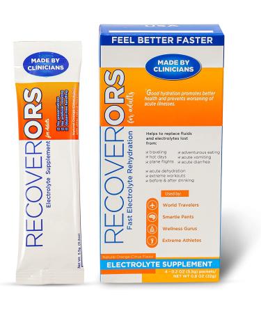 RecoverORS Electrolyte Powder & Vitamin C Hydration Pack - Keto-Friendly Adult Oral Rehydration Solution (4-Pack) - Buy Online on GoSupps.com