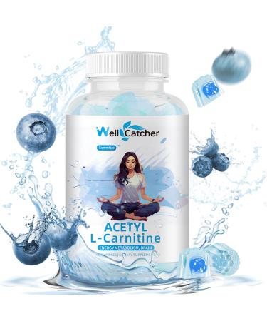 Acetyl L-Carnitine Gummies 1000 MG - Vegan Sugar-Free Supplement for Muscle Endurance Brain Health & Energy - Blueberry Flavor - 60 Count - Buy Online on GoSupps.com