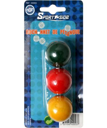 Buy MGM Sportside-3 Petanque Pigtails | 25mm Skill Game for Outdoor Fun - Green & Yellow - Buy Online on GoSupps.com
