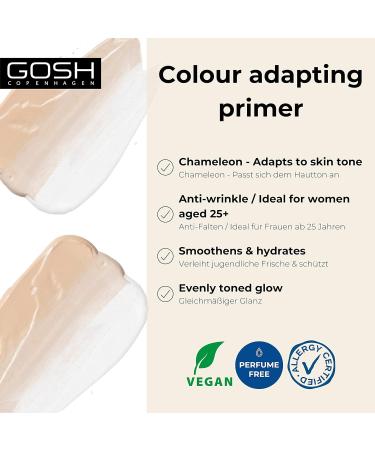 GOSH Chameleon Primer 30ml - Anti-Wrinkle Smooths & Protects All Skin Types - Moisturizing Vegan Primer for Allergy Sufferers - Buy Online on GoSupps.com