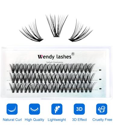 D Curl 0.07mm 14mm Individual Cluster Eyelash Extensions - 30 Root DIY Lashes - Clusters-30D-0.07-D-14 - Buy Online on GoSupps.com