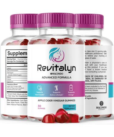 Revitalyn Gummies - Revitalyn Apple Cider Vinegar Daily Formula for Skin Health RevitalynAppleCider Gummy Premium Support Healthy All Natural Advanced Formula 30 Gummies - Buy Online on GoSupps.com