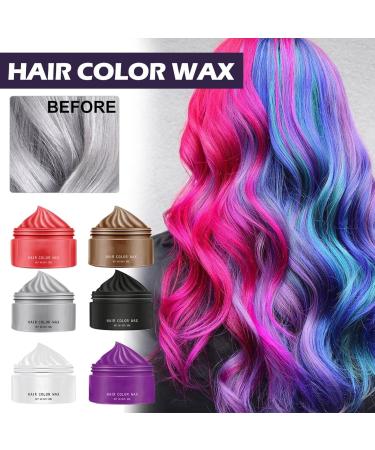 Temporary Natural Hair | Coloring Mud Hair Wax Color | Hairstyle Cream Color Wax | Hair Color Wax | Color Hair Wax Temporary | Versatile Hair Color Wax wax for men's hair (Brown 30ml) - Buy Online on GoSupps.com