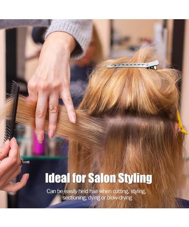 Duck Billed Clips YGDZ 30pcs - Metal Alligator Curl Hair Clips for Styling & Coloring - 3.5 Inch Silver Clips for Thick Hair - Salon Quality - Buy Online on GoSupps.com