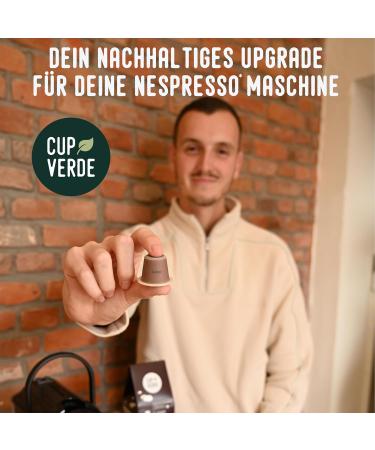CUP VERDE 100 sustainable coffee capsules Nespresso* compatible. 100% climate neutral - fairly traded - gently roasted strong taste - little packaging. Long - Buy Online on GoSupps.com