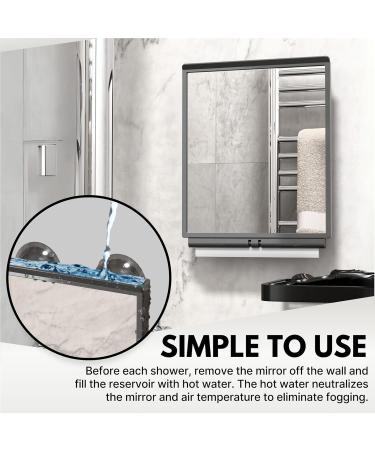 Fogless Shower Mirror with Squeegee by ToiletTree Products. Great for Travelers and College Dorm Students. Guaranteed Not to Fog. - Buy Online on GoSupps.com