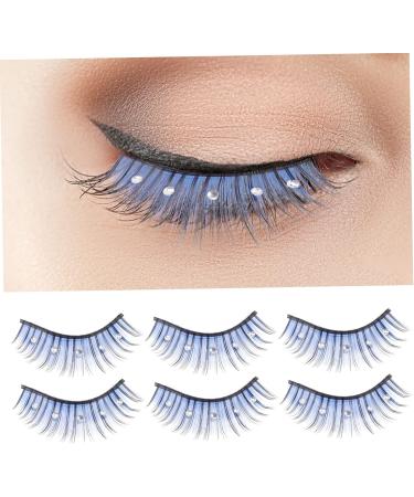 BELLIFFY 5 Pairs Cosplay Lashes Halloween Lashes Eye Lashes Halloween False Lashes Fake Lashes Fake Eyelashes Natural False Eyelashes Soft Light Fake Lash Rhinestone Eyelashes Blue Lashes - Buy Online on GoSupps.com