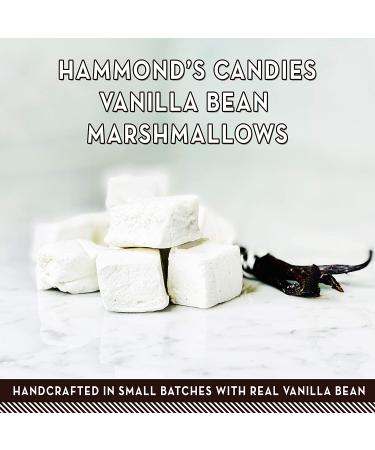 Hammond's Candies Gourmet Marshmallows - Vanilla Bean | Ideal for Snacking, Hot Chocolate, S'mores & Baking | Gluten-Free, Kosher, Handcrafted in the USA | 2 Pack - Buy Online on GoSupps.com