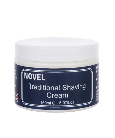 NOVEL Shaving Cream for Men and Women - Gentle Shave Cream for Sensitive Skin - Great Scent & Perfect Lather 150ml