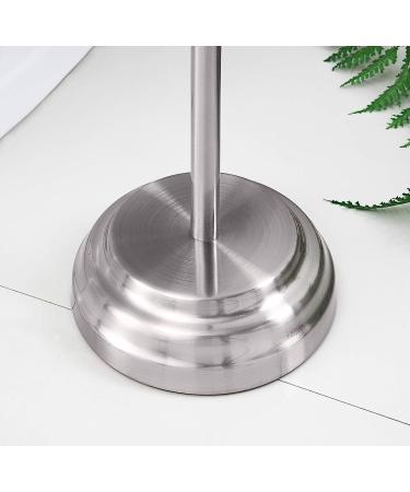 SunnyPoint Classic Chrome Toilet Paper Holder Stand with Brush - Free Standing Bathroom Organizer - Buy Online on GoSupps.com