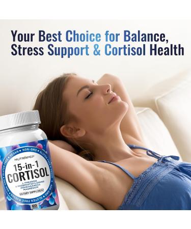 NutraPep Cortisol Detox Supplement Men Women - Reduce Lower Cortisol High Cortisol Reducer Blocker Control - Supports Stress Mood Rest Adrenal Calm Relax with Ashwagandha L-Theanine Magnesium - Buy Online on GoSupps.com