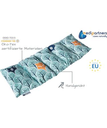 Medi Partners Cherry Core Pillow 60x20cm - 100% Cotton 5 Chambers Eco-Friendly Cold & Warm Therapy - Large Removable Forest Design - Buy Online on GoSupps.com