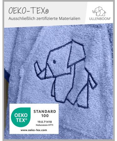 ULLENBOOM Bateponcho Babil | 100% Cotton Terry Bath Towel & Robe for Kids (1-3 Years) - Oeko-Tex Certified EU Made Blue - Buy Online on GoSupps.com