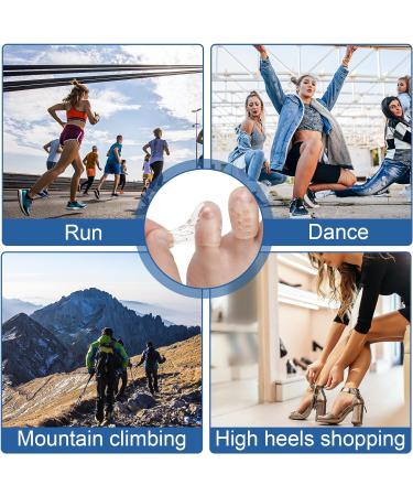 Xinrongda 20-Piece Silicone Gel Toe Protectors - Anti-Friction Breathable Cushions for Foot Pain Relief - Buy Online on GoSupps.com