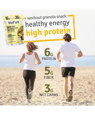 Yofiit Keto Nut Granola Cereal 3g Net Carbs No Stevia - Vanilla Nutmeg with Reishi and Cordyceps - Dairy Free Gluten Free Paleo Friendly Granola - 10oz Bag (Package May Vary) Vanilla-Nutmeg - Buy Online on GoSupps.com