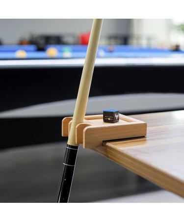 CLACKIBUKVYZ Portable Pool Stick Holder - Holds 3 Cues on Table, Bar, or Chair - Solid Wood with Non-Slip Pad - Buy Online on GoSupps.com
