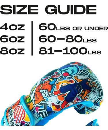 Sanabul Sticker Bomb Kids Boxing Kickboxing Training Gloves 4oz | Dino Roar Rage - Buy Online on GoSupps.com