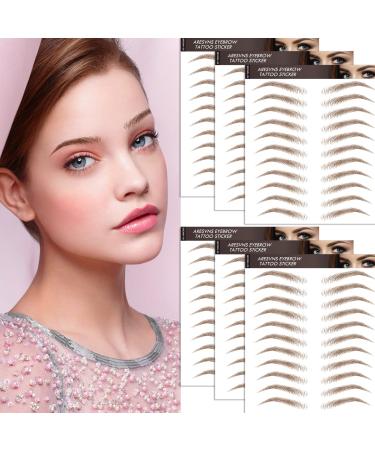 Aresvns 4D Eyebrow Tattoo Brown 66 Pairs! Waterproof Imitation fake eyebrows (Only for People without Eyebrows) Christmas Gift