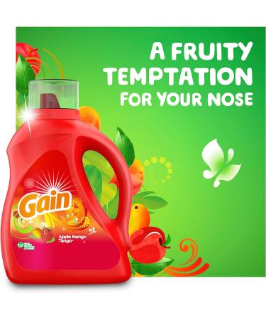 Gain Apple Mango Tango Liquid Laundry Detergent - 154 fl oz (107 Loads), HE Compatible - Buy Online on GoSupps.com
