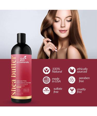 Artnaturals Shea Butter Avocado & Lychee Conditioner - Moisturizing Silk for Dry Hair (16 fl oz) - Buy Online on GoSupps.com