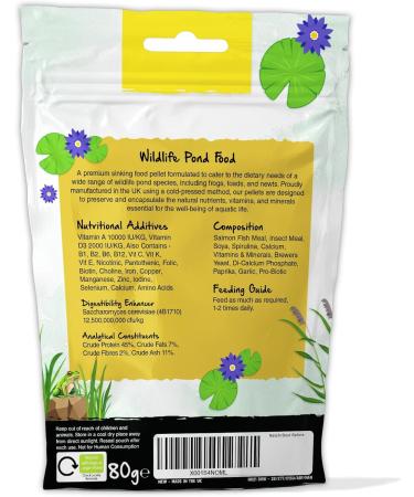 Love Wildlife - Wildlife Pond Food 80g - Frogs Toads Newts - Buy Online on GoSupps.com