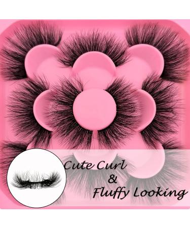 Fluffy Faux Mink Wispy False Eyelashes - 20MM Long, Thick Volume, Lightweight - 5 Pairs (5-07) - Buy Online on GoSupps.com