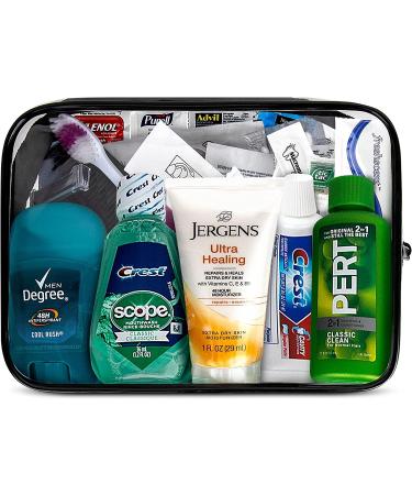 Premium Toiletry Travel Kit - 20 Piece Set for Quality Personal Care | TSA Approved Hygiene Essentials Bag for Unisex Travelers - Buy Online on GoSupps.com