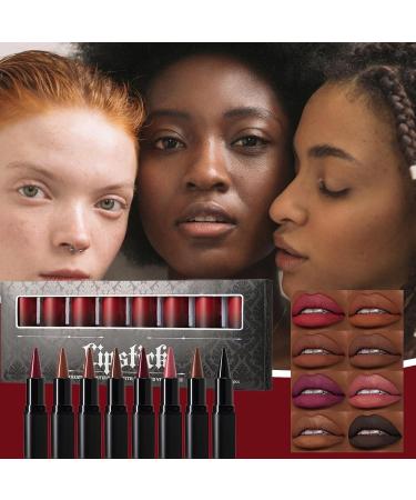  ycezw YCEZW Lipliner Pencil Lip Pencils | Finilela Matte Penon Lipstick 8 Colors - Waterproof Moisturizing Lip Makeup for Women and Girls - Buy Online on GoSupps.com