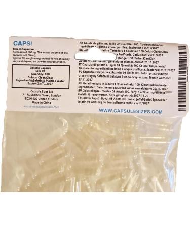 Size 0 Empty Capsules - Pack of 200 | High-Quality Gelatin Capsules - Buy Online on GoSupps.com
