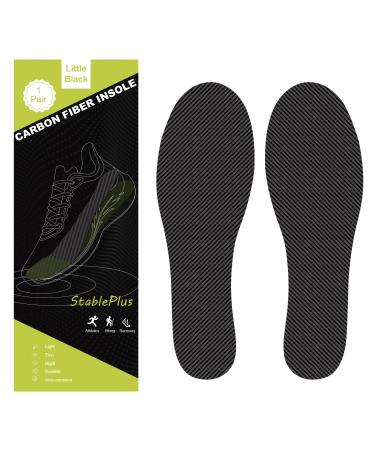 Real Carbon Fiber Insole(1 Pair) Hard Foot Plates for Turf Toe/Foot Fractures/Hallux Rigidus&Limitus/Morton Toe Rigid Shoe Insert for Sports - Alternative to Post Op Shoe-9.64in 9.64 in for Men 7.5-8 / Women 8.5-9