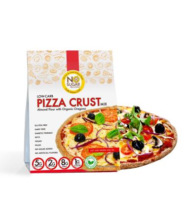 Low Carb Pizza Crust Mix, Gluten-Free & Plant-Based Almond Pizza Dough Mix, High Protein, High Fiber, Natural, No Artificial Flavors, Dairy-Free & Paleo-Friendly, No Added Sugar, 8 oz - No Sugar Aloud