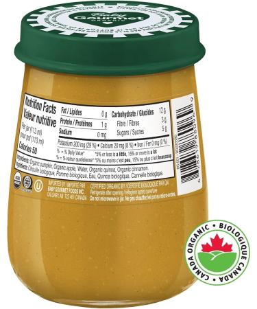 Baby Gourmet Organic Baby Food Jar - Pumpkin Apple Quinoa - Source of Iron Fibre minerals (113g) 10 Pack - Buy Online on GoSupps.com