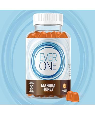 Ever One Manuka Honey New Zealand Gummies - Natural Immune Support Vegetarian & Gelatin Free Mandarin Flavored Vitamins for Delicious Health Boost - Buy Online on GoSupps.com