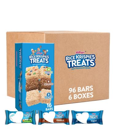Rice Krispies Treats Marshmallow Snack Bars Variety Pack | Kids School Lunch Snacks (6 Boxes, 96 Bars) - Buy Online on GoSupps.com