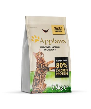 Applaws grain -free cat dry food with chicken for adult and mature cats natural and complete (1x 7.5kg pack) adults - chicken 7.5 kg (1 Pack)