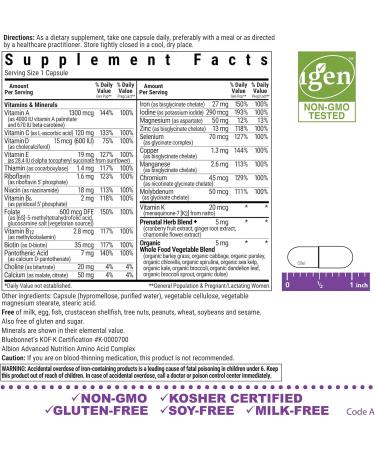 Bluebonnet Nutrition Ladies’ One Whole Food-Based Prenatal - Cranberry - 60 Vegetable Capsules - Buy Online on GoSupps.com