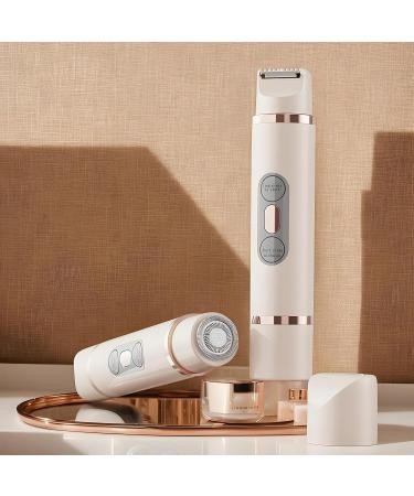 Facial hair remover for bikini zone electric epilator for women bikini shaver double head for legs face armpits and compact pubic hair trimmer Beige - Buy Online on GoSupps.com